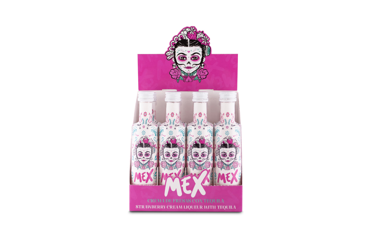MEX Creme de Morango com Tequila 5 cl – Caixa de 12 Mini MEX