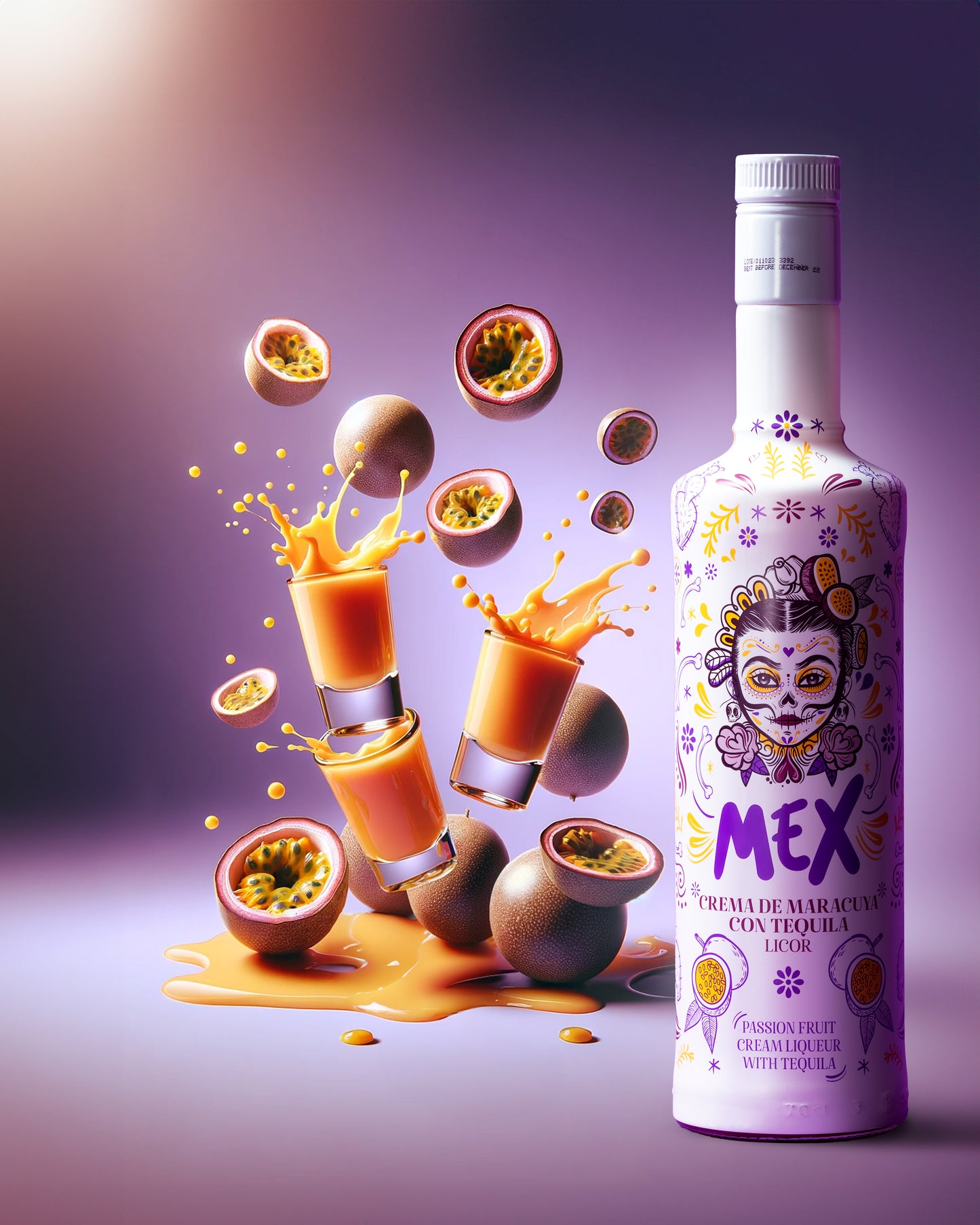 BEBIDA COM TEQUILA - MEXCREAM MARACUJÁ 15% Vol 70cl