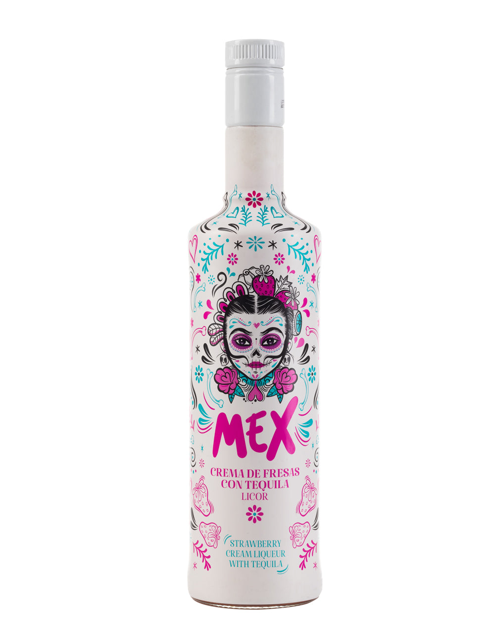 Garrafa de Bebida com tequila. Mexcream Morango