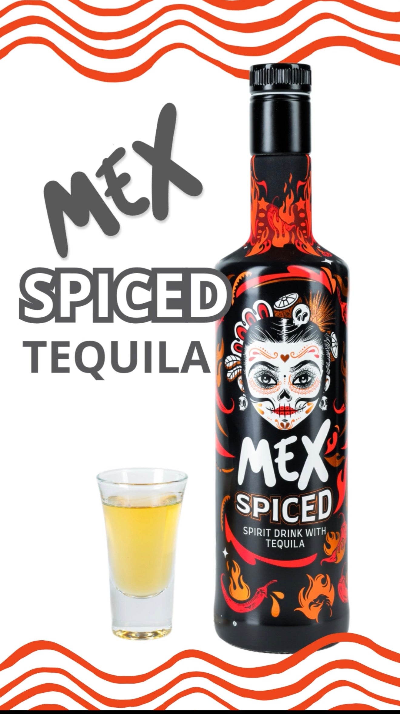 MEX TEQUILA SPICED Bebida destilada com tequila, pimenta e especiarias 35% Vol 70cl